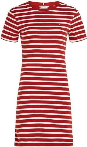 Tommy Hilfiger ▫️ Vestido de mulher «New Cody Slim Short Dress», em algodão 6