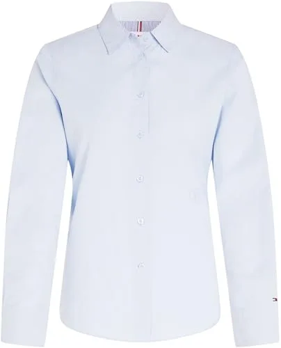 Tommy Hilfiger ▫️ Blusa de senhora, corte regular, camisa de algodão 5