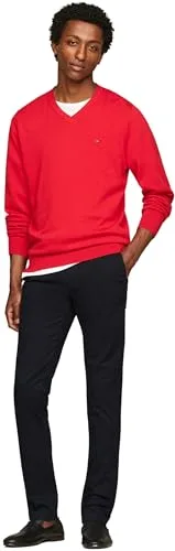 Tommy Hilfiger ▫️ Calças chino para homem, corte justo 4