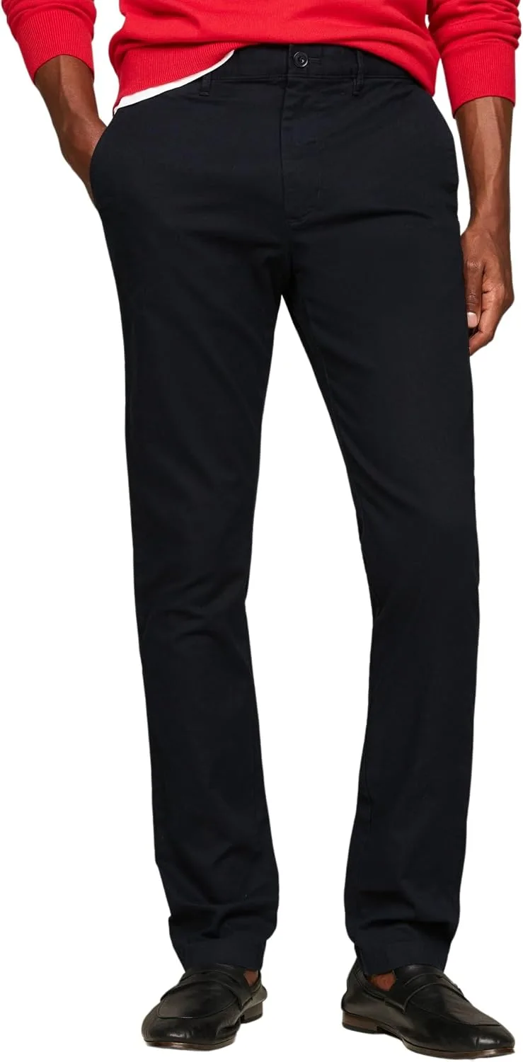 Tommy Hilfiger ▫️ Calças chino para homem, corte justo