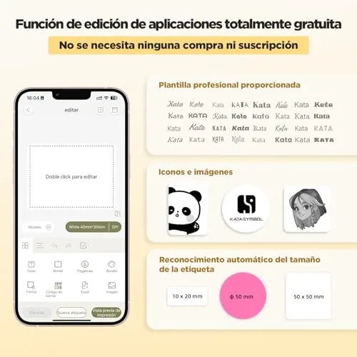 SUPVAN ▫️ T50M Pro – Etiquetadora Bluetooth compatível com mais de 80 etiquetas grandes 3