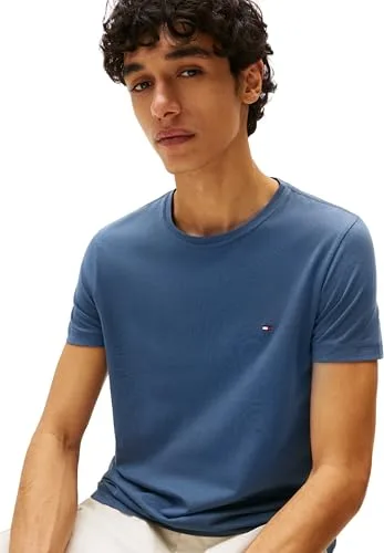 Tommy Hilfiger ▫️ Camiseta de manga curta para homem, elástica, corte justo, com gola redonda 3