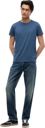 Tommy Hilfiger ▫️ Camiseta de manga curta para homem, elástica, corte justo, com gola redonda 4