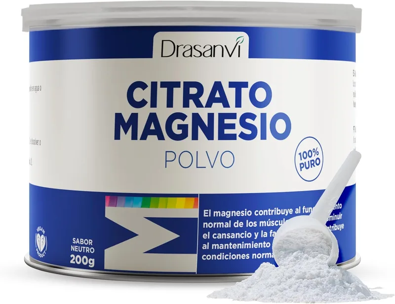 Drasanvi ▫️ CITRATO DE MAGNÉSIO EM PÓ | Para Cansaço e Fadiga | Citrato de Magnésio em Pó | Articulações Fortes | Sabor Neutro |200 Gr = 125 dias | Citrato de Magnésio