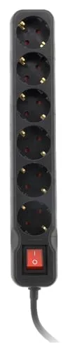 Zenitech ▫️ Barra de ligação de 6 V com interruptor, 1,4 m - 3G1,5-HO5VV-F Preto 2