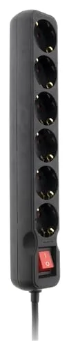 Zenitech ▫️ Barra de ligação de 6 V com interruptor, 1,4 m - 3G1,5-HO5VV-F Preto 3