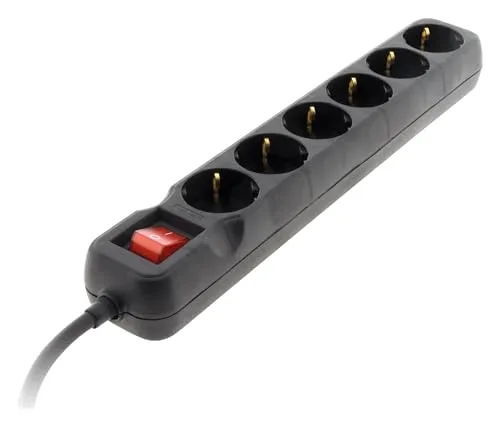 Zenitech ▫️ Barra de ligação de 6 V com interruptor, 1,4 m - 3G1,5-HO5VV-F Preto 6