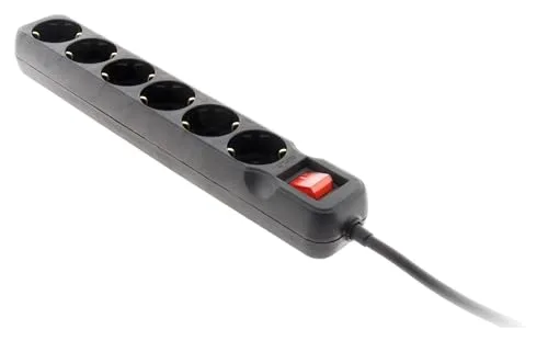 Zenitech ▫️ Barra de ligação de 6 V com interruptor, 1,4 m - 3G1,5-HO5VV-F Preto 7
