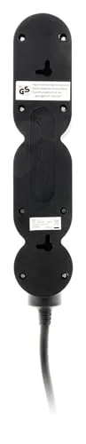 Zenitech ▫️ Regleta de 4 V com interruptor, 1,5 m, 3G1,5, preta, 4