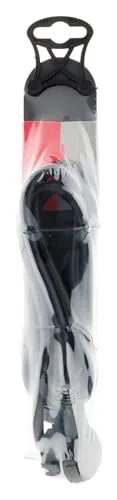 Zenitech ▫️ Regleta de 4 V com interruptor, 1,5 m, 3G1,5, preta, 6