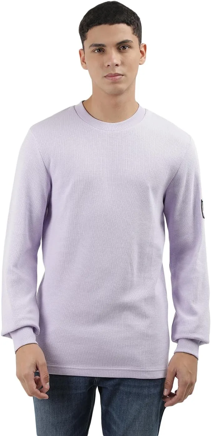 Calvin Klein ▫️ Jeans Camiseta de manga comprida para homem Badge Waffle LS tee Basic