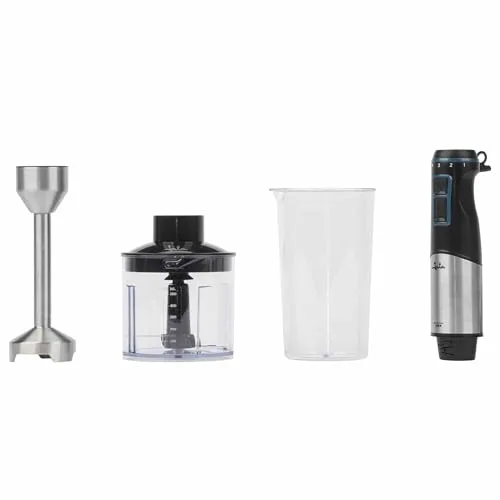 Jata ▫️ JEBT1791 - Batedeira de mão potente de 1500 W, batedeira de braço em aço inoxidável com picador, copo medidor com tampa, 4 lâminas de aço inoxidável, regulador eletrónico e 15 000 RPM 7