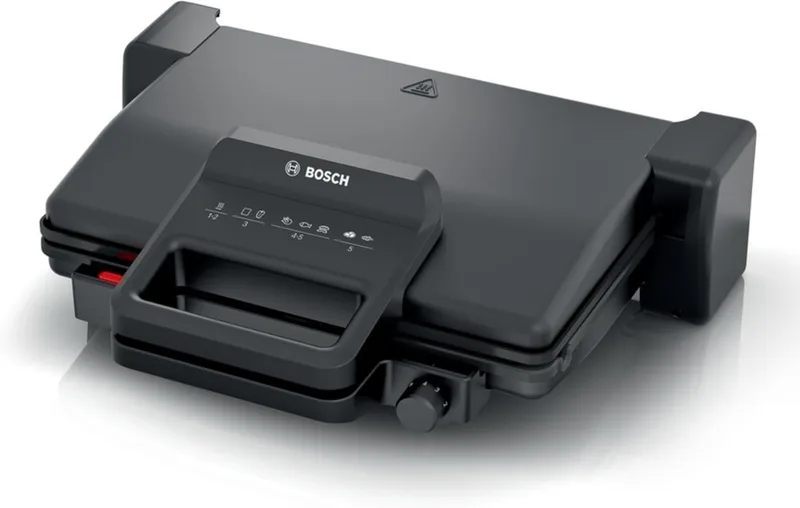 Bosch - Grelhador, 2000 W, termóstato, revestimento cerâmico, preto, TCG3323