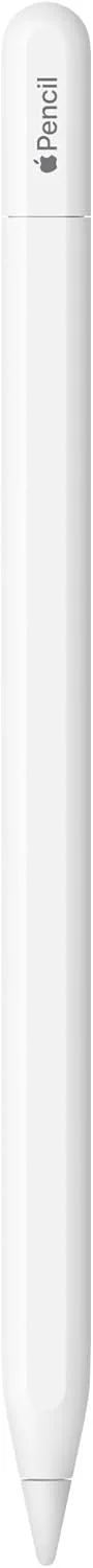 Apple ▫️ Pencil (USB-C): Precisão milimétrica, baixa latência e sensibilidade à inclinação para tomar notas, desenhar e assinar documentos. Encaixa-se magneticamente e liga-se e carrega-se através de USB-C