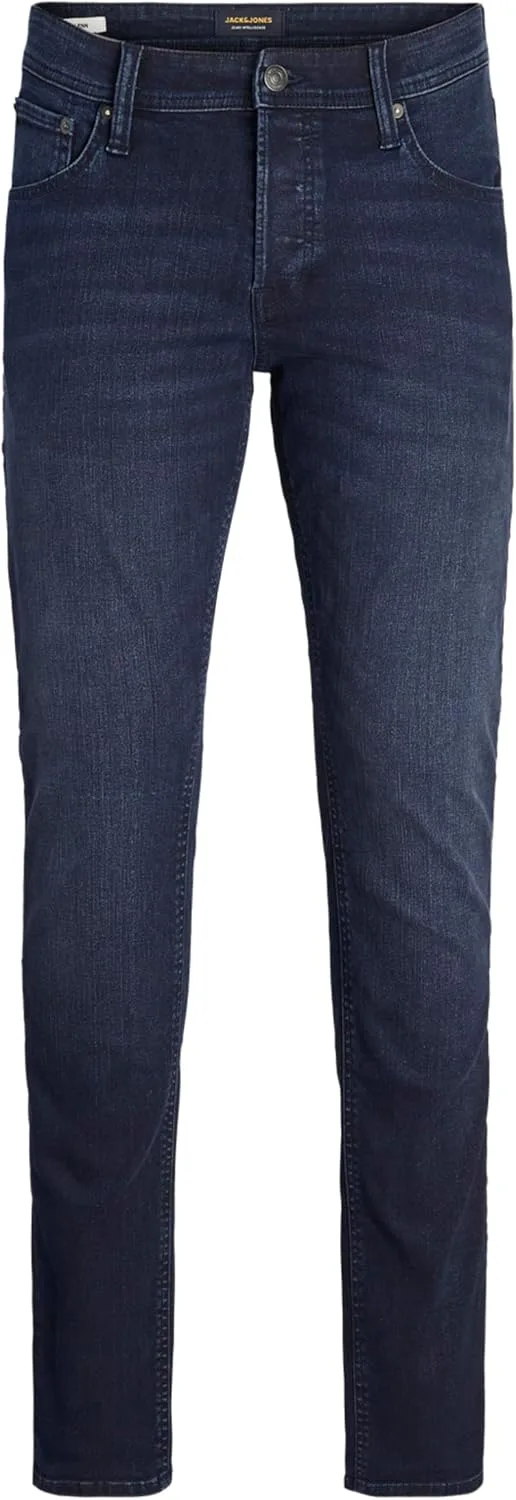 JACK & JONES ▫️ Jjiglenn Jjoriginal Jjoriginal SQ 260 Noos Calças de ganga direitas azuis para homem