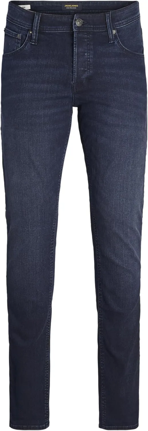 JACK & JONES ▫️ Jjiglenn Jjoriginal Jjoriginal SQ 260 Noos Calças de ganga direitas azuis para homem