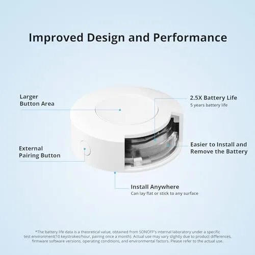 SONOFF ▫️ Interruptor sem fios Zigbee SNZB-01P, requer o hub ZigBee, botão de controlo multifuncional de três posições para dispositivos domésticos inteligentes, compatível com Alexa, SmartThings e IFTTT 4
