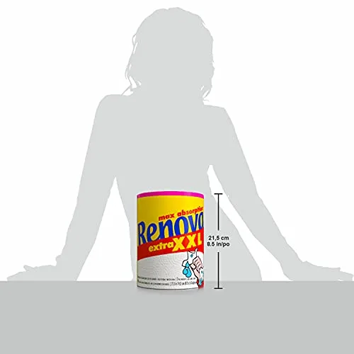 RENOVA ▫️ Maxiabsorption, Rolos de papel de cozinha XXL, Triplo, Branco - 1 rolo (embalagem de 2) 5