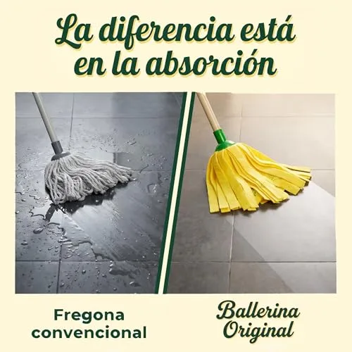 Ballerina ▫️ Fregona Amarela Original | Desde 1986 | Rosca universal 4