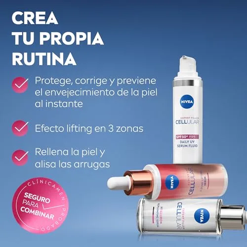 NIVEA ▫️ Cellular Expert Lift - Sérum Lift 3 Áreas - Sérum antienvelhecimento - 10 vezes mais Bakuchiol puro altamente concentrado - Antirrugas para rosto, pescoço e decote - Reafirmante - Para todos os tipos de pele, incluindo a pele madura - 30 ml 5