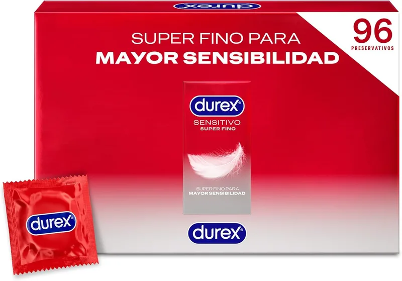 Durex ▫️ Pack Preservativos Sensitivo Suave, 96 preservativos.