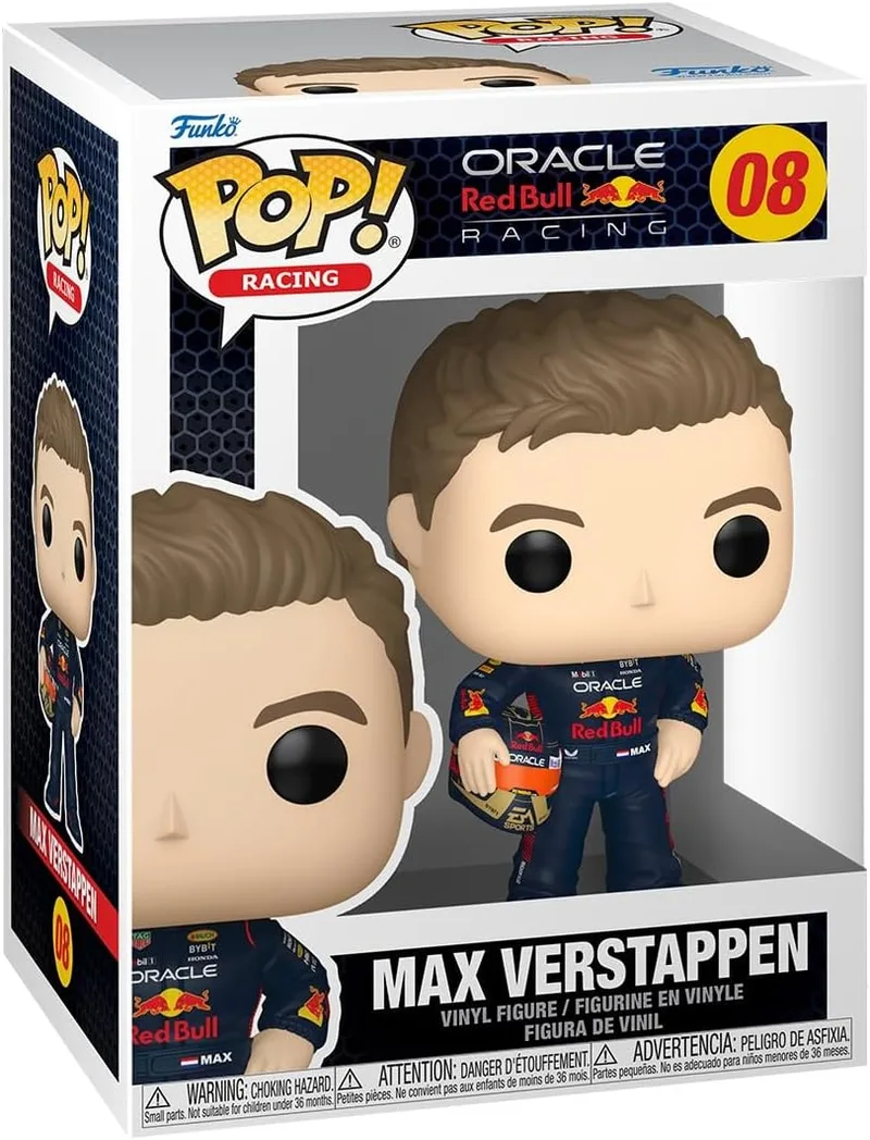 Funko ▫️ Pop! Racing: Red Bull Racing - MAX Verstappen com capacete