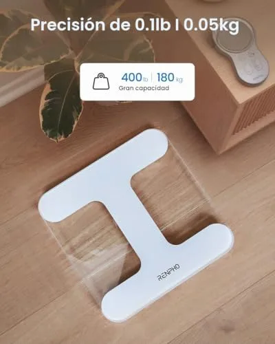 RENPHO ▫️ Balança de casa alta precisão, ecrã LED, tecnologia Step-On 2