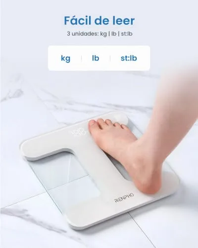 RENPHO ▫️ Balança de casa alta precisão, ecrã LED, tecnologia Step-On 4