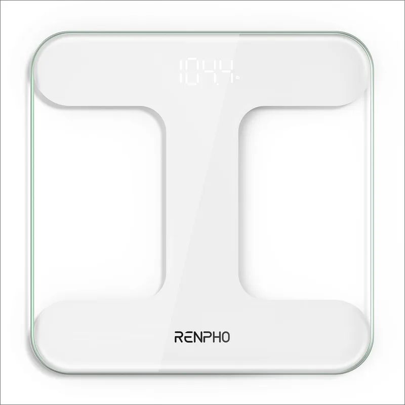 RENPHO ▫️ Balança de Casa de Banho, Alta Precisão, Ecrã LED, Tecnologia Step-On | Balança de Casa de Banho, Capacidade 180 kg / 400 lbs, Uso Doméstico, Interruptor Automático, Pilhas Incluídas, Core TS