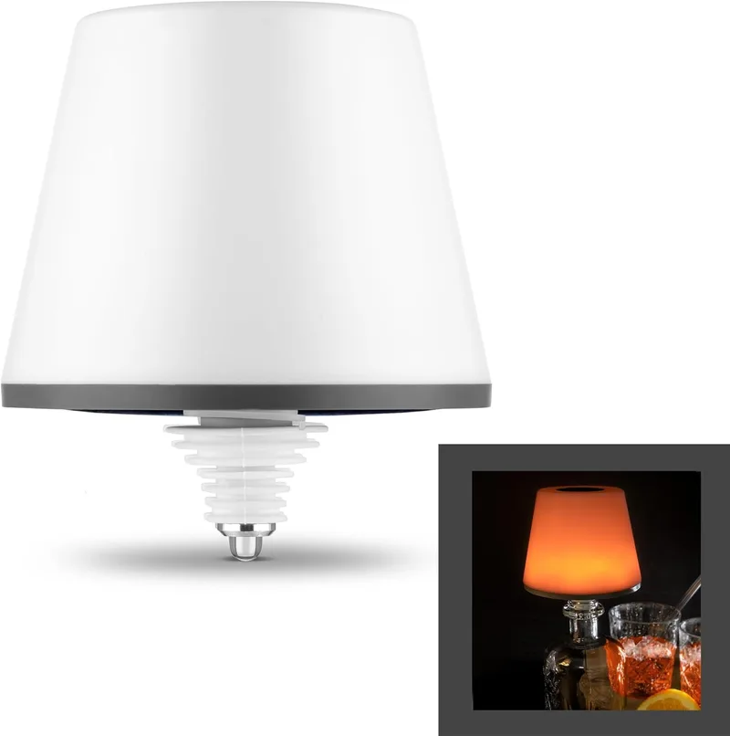 REV Ritter ▫️ REV Lamparus Flame - Candeeiro de mesa sem fios com bateria, 130 lm, 2 W, 4000 mAh, com função de regulação da intensidade da luz, modo de luz de vela e proteção contra salpicos IP54, candeeiro de mesa tátil para