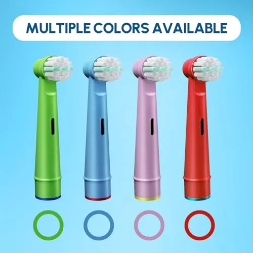 GENKENT ▫️ 8 cabeças de substituição para escova de dentes elétrica infantil, compatíveis com a Braun Oral-B 4