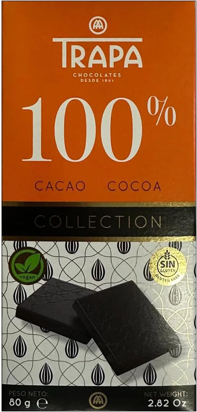 Trapa ▫️ COLLECTION | Tableta de chocolate preto 100 % de cacau | Sem glúten