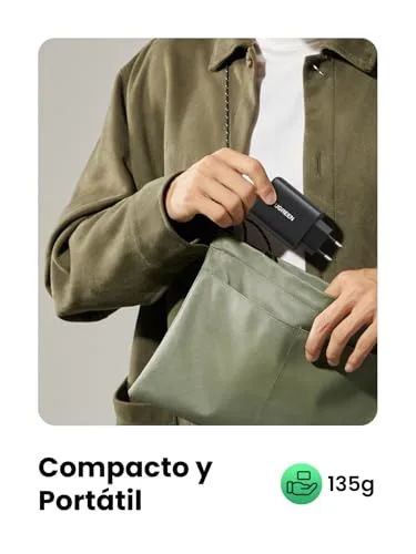UGREEN ▫️ Zapix 65 W Carregador USB-C Adaptador de Corrente Tipo C (Preto) 7