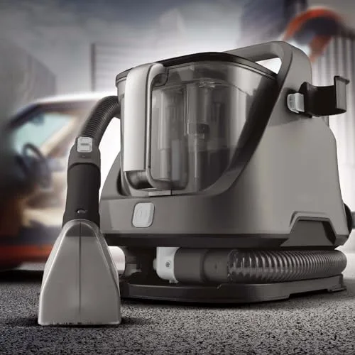 Avilia ▫️ Aspirador para tapetes – Lava alcatifas – Lava o interior do carro Cabo de 3 metros, reservatórios de 1,4 L e 1,2 L Tecnologia avançada para uma limpeza impecável. Cinza escuro e preto 2