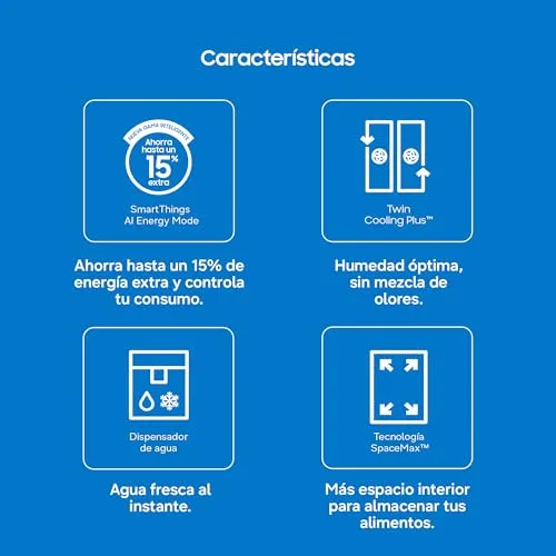 Samsung ▫️ Frigorífico French Door No Frost, 178 cm, 495 L, SpaceMax, RF50C530ES9/EF 4
