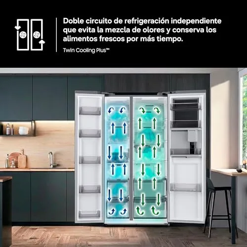 Samsung ▫️ Frigorífico French Door No Frost, 178 cm, 495 L, SpaceMax, RF50C530ES9/EF 6