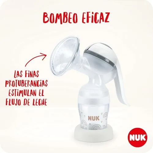 NUK ▫️ Extrator de leite manual | Almofada de silicone macia | Alavanca ergonómica | Com biberão Perfect Match | 150 ml 2