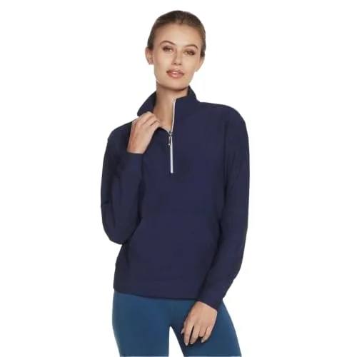 Skechers ▫️ Camisola Goluxe Rib com fecho de correr de 1/4 para mulher 3