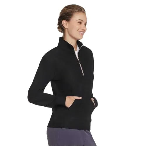 Skechers ▫️ Camisola Goluxe Rib com fecho de correr de 1/4 para mulher 4