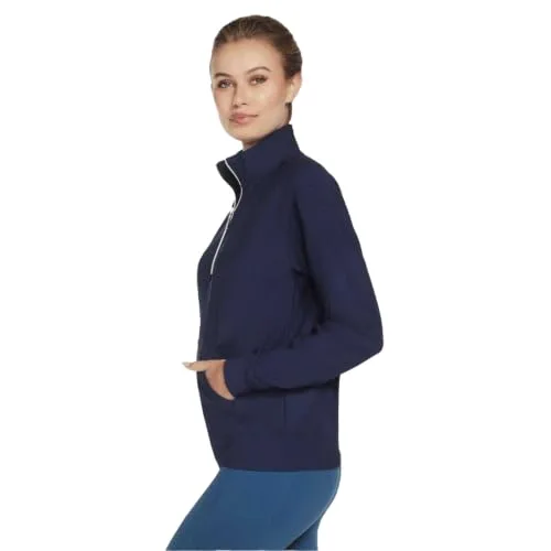 Skechers ▫️ Camisola Goluxe Rib com fecho de correr de 1/4 para mulher 6