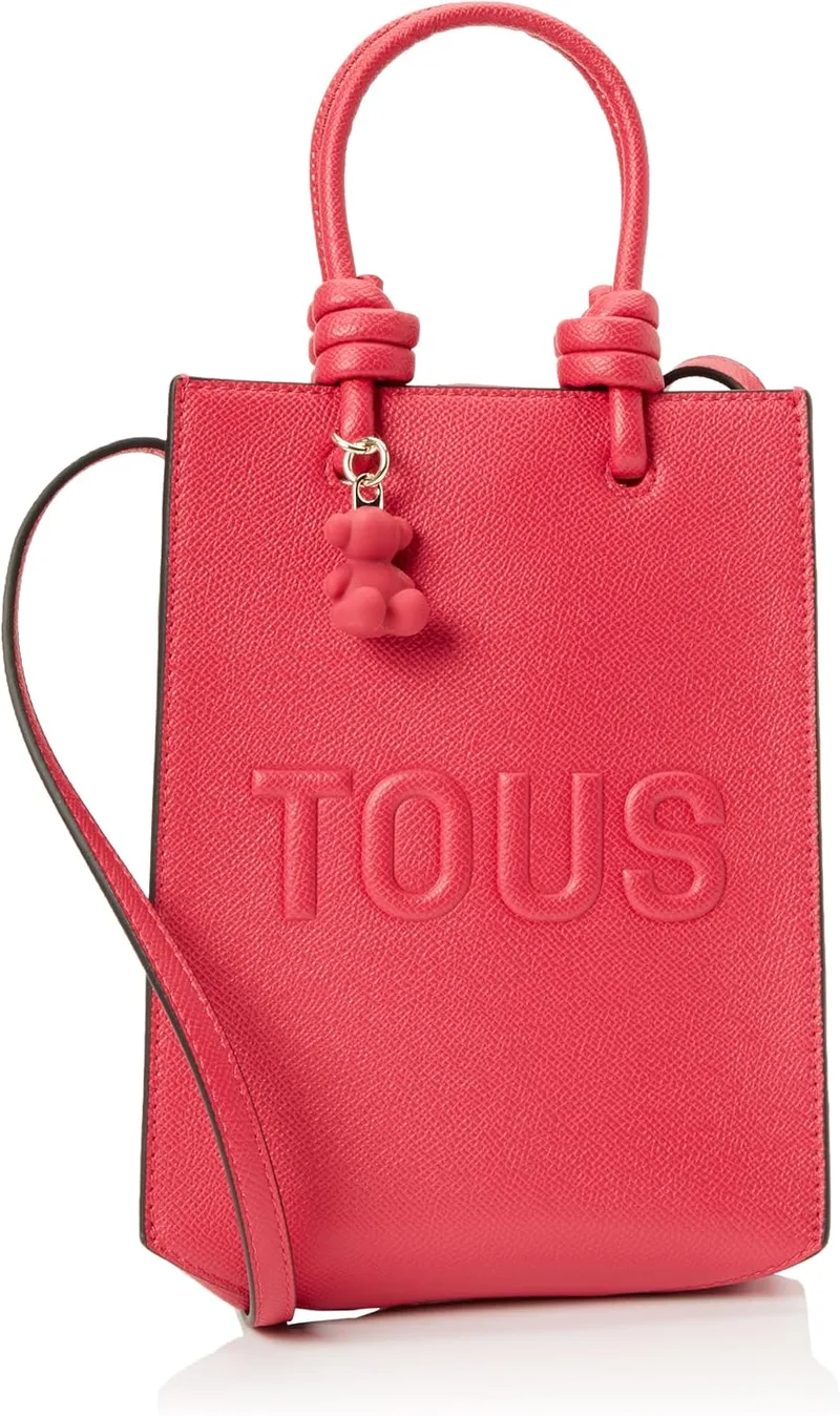 TOUS ▫️ Bolsa Mini Pop Fúcsia, para mulher, dimensões 20,5 x 16 x 6 cm, coleção Rue New