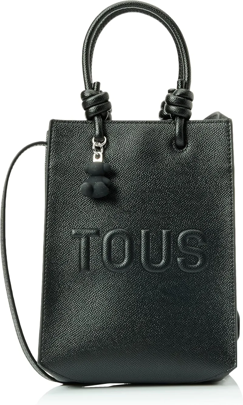 TOUS ▫️ Bolsa Mini Pop Preta, para mulher, dimensões 20,5 x 16 x 6 cm, coleção La Rue New