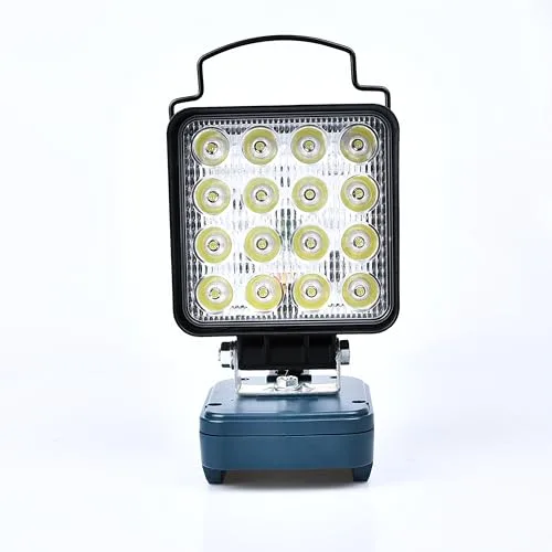 Edtran ▫️ Lâmpada a bateria para Bosch 18 V, luz de trabalho LED sem fios de 48 W, holofote LED potente, holofotes portáteis, lâmpada para estaleiros de construção 7