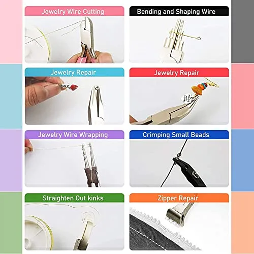 HUTSRAI ▫️ Alicates, conjunto de 8 peças, Ferramentas de alicate para a fabricação de, Ferramentas de alicate para a fabricação de, para a reparação de, Embalagem de, 6