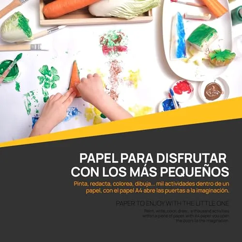 Sidi Global Market ▫️ Papel DIN A4 extra-branco - SIDI (400h, 90gr): Pacote de folhas para uso escolar, profissional ou pessoal, multiusos para fotocopiadora e impressora 5