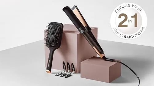 Remington ▫️ Alisador e modelador de cabelo Profissional ONE, 2 em 1, cerâmica avançada e turmalina antiestática, placa de alisamento de 110 mm, cilindro de modelagem de 32 mm, controlo digital, até 230 ºC - S6078 3