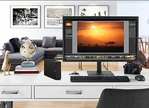 Seagate ▫️ Expansion Desktop 24 TB, Unidade de disco rígido externa HDD, 3,5 polegadas, USB 3.0, PC e portátil, Serviços de recuperação (STKP24000400) 2