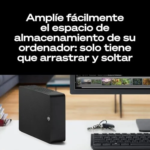 Seagate ▫️ Expansion Desktop 24 TB, Unidade de disco rígido externa HDD, 3,5 polegadas, USB 3.0, PC e portátil, Serviços de recuperação (STKP24000400) 5
