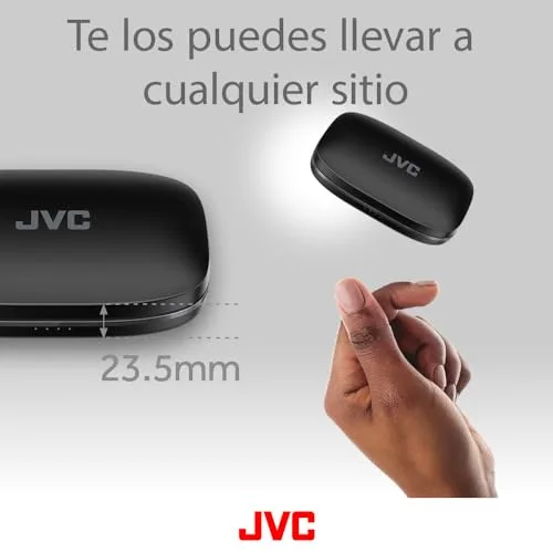 JVC ▫️ Auscultadores Desportivos Sem Fios com 38 horas de autonomia, som de alta qualidade, design «ouvido aberto», resistentes à água (IPX4), microfone duplo, ideais para a prática desportiva, auscultadores para correr 6