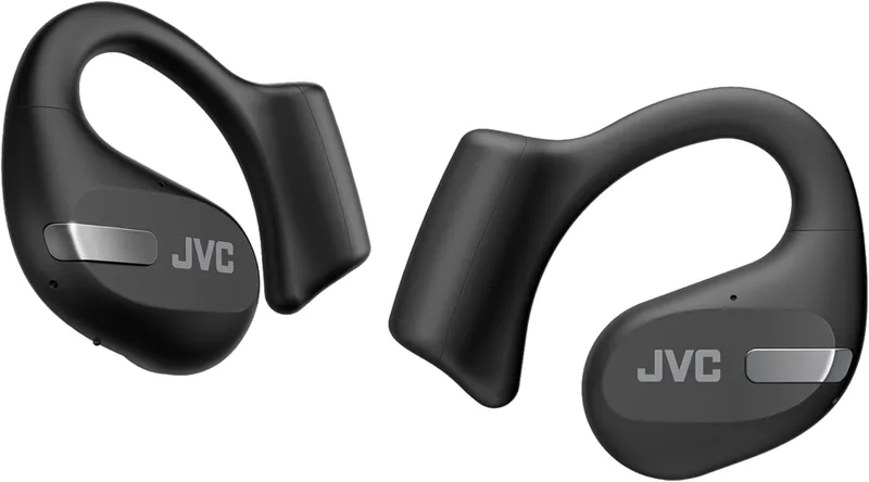 JVC ▫️ Auscultadores desportivos sem fios com 38h de autonomia, som, ouvido aberto, à prova de água IPX4, microfone duplo, ideal para desporto, auriculares de corrida